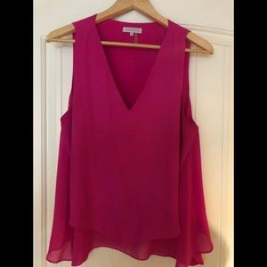 Hot Pink sleeveless woven! 1. state